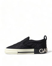 Load image into Gallery viewer, Dolce &amp; Gabbana Black Quilted Slip On Low Top Sneakers Shoes
