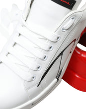 Load image into Gallery viewer, Dolce &amp; Gabbana White Red Lace Up Womens Low Top Sneakers Shoes
