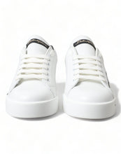 Load image into Gallery viewer, Dolce &amp; Gabbana Elegant White &amp; Gold Leather Sneakers
