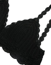 Load image into Gallery viewer, Dolce &amp; Gabbana Black Cotton Bustier Cropped Crochet Tank Top
