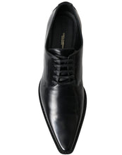 Load image into Gallery viewer, Dolce &amp; Gabbana Elegant Black Leather Formal Flats
