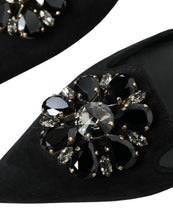 Load image into Gallery viewer, Dolce &amp; Gabbana Suede Crystal Point-Toe Flats Slingbacks
