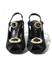 Load image into Gallery viewer, Dolce &amp; Gabbana Elegant Black Ankle Strap Heels
