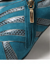 Load image into Gallery viewer, Dolce &amp; Gabbana Teal Suede Peep Toe Heels Pumps
