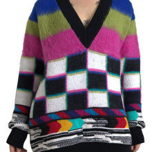 Load image into Gallery viewer, Dolce &amp; Gabbana Multicolor Stripes V-neck Pullover Sweater
