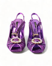 Load image into Gallery viewer, Dolce &amp; Gabbana Regal Purple Ankle Strap Heels
