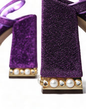 Load image into Gallery viewer, Dolce &amp; Gabbana Regal Purple Ankle Strap Heels
