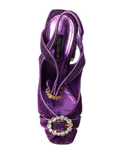 Load image into Gallery viewer, Dolce &amp; Gabbana Regal Purple Ankle Strap Heels
