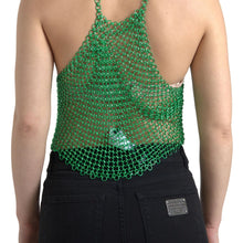 Load image into Gallery viewer, Dolce &amp; Gabbana Emerald Halter Cropped Tank Top
