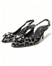 Load image into Gallery viewer, Dolce &amp; Gabbana Crystal Leopard Slingback Heels Pumps
