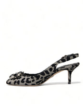 Load image into Gallery viewer, Dolce &amp; Gabbana Crystal Leopard Slingback Heels Pumps
