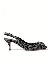 Load image into Gallery viewer, Dolce &amp; Gabbana Crystal Leopard Slingback Heels Pumps
