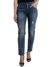 Load image into Gallery viewer, Dolce &amp; Gabbana Blue BOYFRIEND Mid Waist Cotton Denim Jeans
