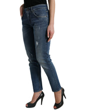 Load image into Gallery viewer, Dolce &amp; Gabbana Blue BOYFRIEND Mid Waist Cotton Denim Jeans
