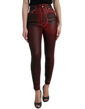 Load image into Gallery viewer, Dolce &amp; Gabbana Black Red Ombre Cotton Skinny Denim Jeans
