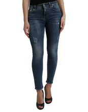 Load image into Gallery viewer, Dolce &amp; Gabbana Dark Blue Washed Skinny Mid Waist Denim Jeans
