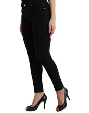 Load image into Gallery viewer, Dolce &amp; Gabbana Black Cotton Mid Waist Skinny Denim Jeans
