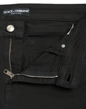 Load image into Gallery viewer, Dolce &amp; Gabbana Black Cotton Mid Waist Skinny Denim Jeans
