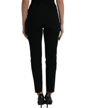 Load image into Gallery viewer, Dolce &amp; Gabbana Black Wool High Waist Tapered Pants
