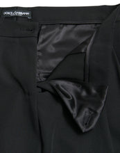 Load image into Gallery viewer, Dolce &amp; Gabbana Black Wool High Waist Cropped Tapered Pants
