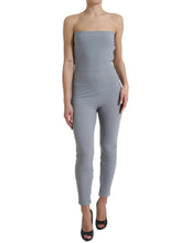 Load image into Gallery viewer, Dolce &amp; Gabbana Gray Nylon Strapless Bodycon Jumpsuit Dress
