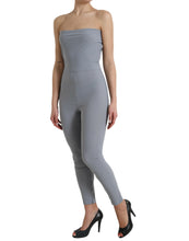 Load image into Gallery viewer, Dolce &amp; Gabbana Gray Nylon Strapless Bodycon Jumpsuit Dress
