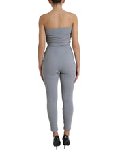 Load image into Gallery viewer, Dolce &amp; Gabbana Gray Nylon Strapless Bodycon Jumpsuit Dress
