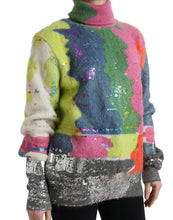 Load image into Gallery viewer, Dolce &amp; Gabbana Multicolor Mohair Stripe Turtleneck Sweater
