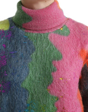 Load image into Gallery viewer, Dolce &amp; Gabbana Multicolor Mohair Stripe Turtleneck Sweater
