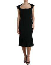 Load image into Gallery viewer, Dolce &amp; Gabbana Black Cady Viscose Sleeveless Dress
