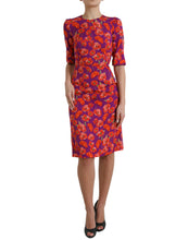 Load image into Gallery viewer, Dolce &amp; Gabbana Multicolor Floral Poppy Print Sheath Dress
