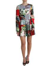 Load image into Gallery viewer, Dolce &amp; Gabbana Multicolor Floral Patchwork Shift Mini Dress
