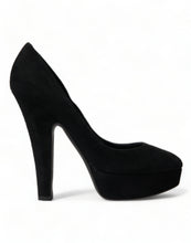 Load image into Gallery viewer, Dolce &amp; Gabbana Black Suede Heeled Pumps Sophistication
