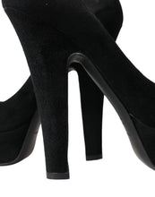 Load image into Gallery viewer, Dolce &amp; Gabbana Black Suede Heeled Pumps Sophistication
