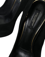 Load image into Gallery viewer, Dolce &amp; Gabbana Black Suede Heeled Pumps Sophistication
