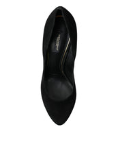 Load image into Gallery viewer, Dolce &amp; Gabbana Black Suede Heeled Pumps Sophistication
