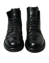 Load image into Gallery viewer, Dolce &amp; Gabbana Black Leather Perugino Ankle Boots Shoes
