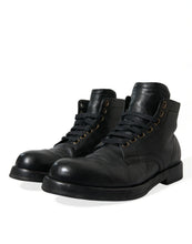 Load image into Gallery viewer, Dolce &amp; Gabbana Black Leather Perugino Ankle Boots Shoes
