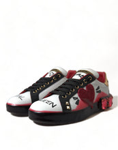 Load image into Gallery viewer, Dolce &amp; Gabbana White Red Crystals Portofino Sneakers Women Shoes
