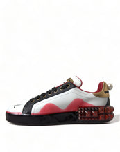 Load image into Gallery viewer, Dolce &amp; Gabbana White Red Crystals Portofino Sneakers Women Shoes
