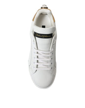 Load image into Gallery viewer, Dolce &amp; Gabbana Elegant Portofino White Leather Sneakers
