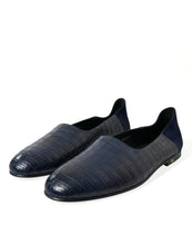 Load image into Gallery viewer, Dolce &amp; Gabbana Blue Crocodile Leather Loafers Slip On Shoes
