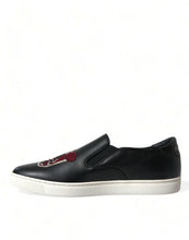 Load image into Gallery viewer, Dolce &amp; Gabbana Black Patch Embellished Slip On Men Sneakers Shoes
