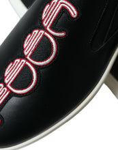 Load image into Gallery viewer, Dolce &amp; Gabbana Black Patch Embellished Slip On Men Sneakers Shoes
