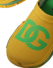 Load image into Gallery viewer, Dolce &amp; Gabbana Yellow Green Rubber Clogs Men Slippers Men Shoes
