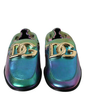 Load image into Gallery viewer, Dolce &amp; Gabbana Multicolor Leather DG Logo Loafer Dress Shoes
