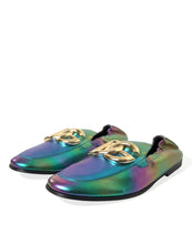 Load image into Gallery viewer, Dolce &amp; Gabbana Multicolor Leather DG Logo Loafer Dress Shoes
