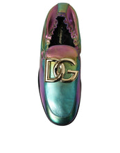 Load image into Gallery viewer, Dolce &amp; Gabbana Multicolor Leather DG Logo Loafer Dress Shoes
