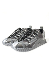 Load image into Gallery viewer, Dolce &amp; Gabbana Silver Lace Up Low Top Men NS1 Sneakers Shoes
