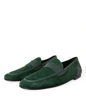 Load image into Gallery viewer, Dolce &amp; Gabbana Green Velvet Slip On Men Loafer Dress Shoes
